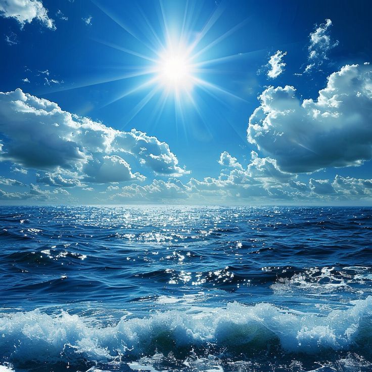 digital print beautiful images of blue sea with a fantastic sky